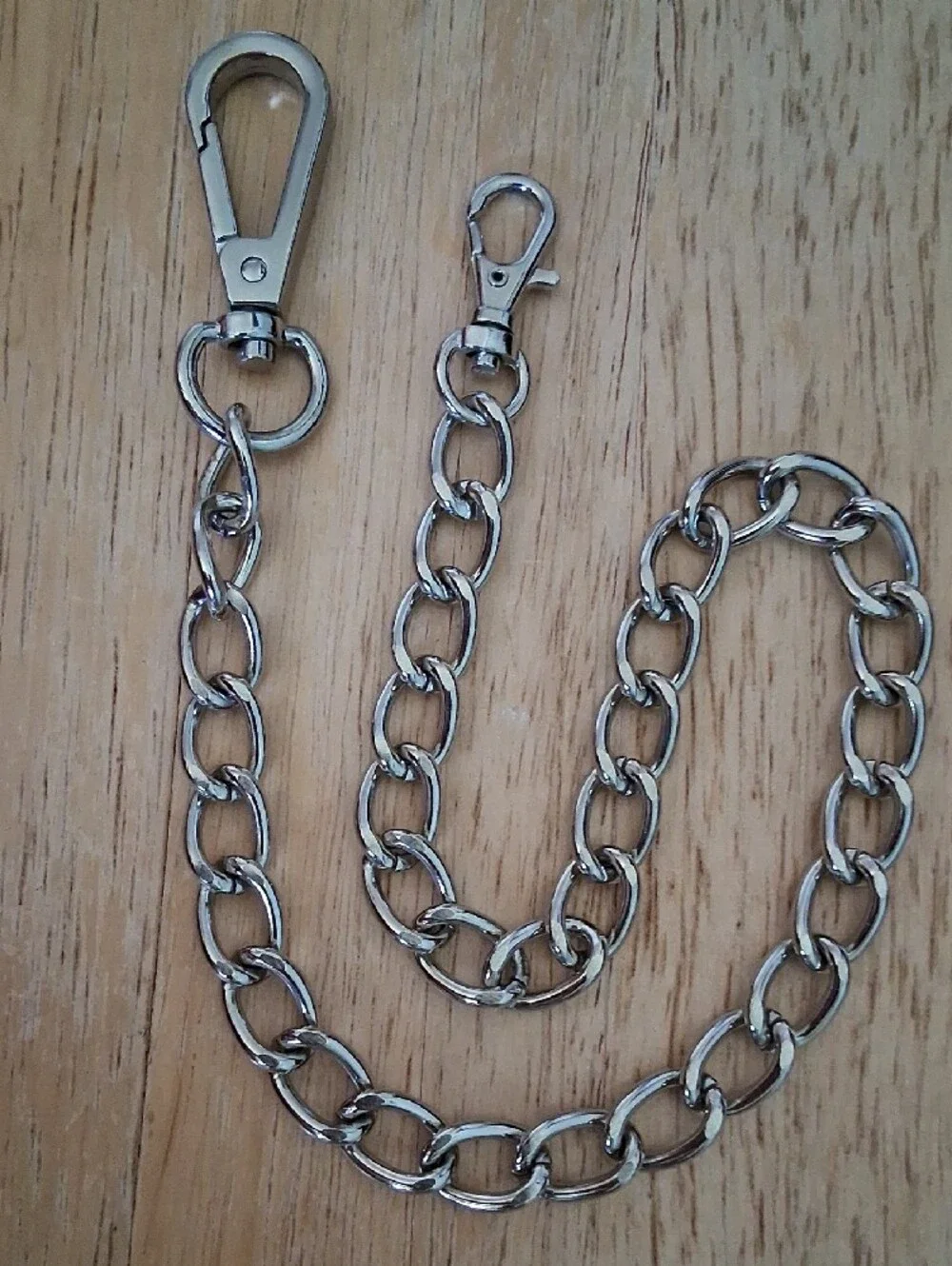 Silver Wallet KeyChain with Dual Lobster Clasps NN130